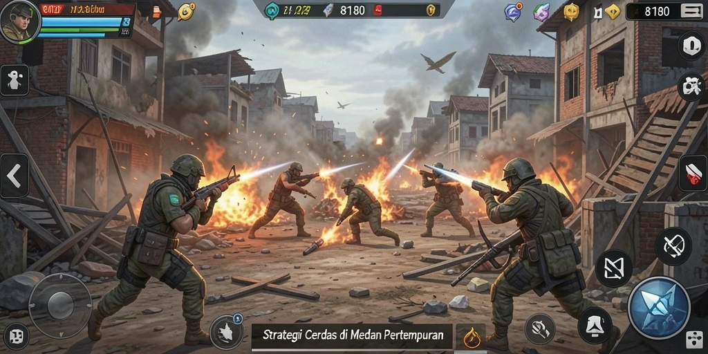 Tampilan grafis mendetail dari gameplay 8180 yang mengagumkan.