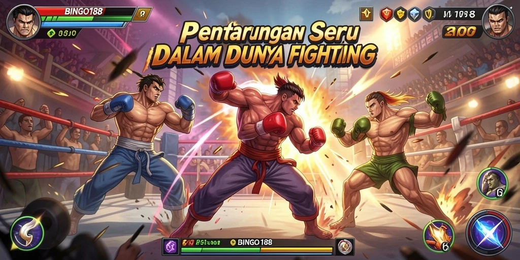 Tangkapan layar utama menampilkan pertarungan seru di <strong>BINGO188</strong>.