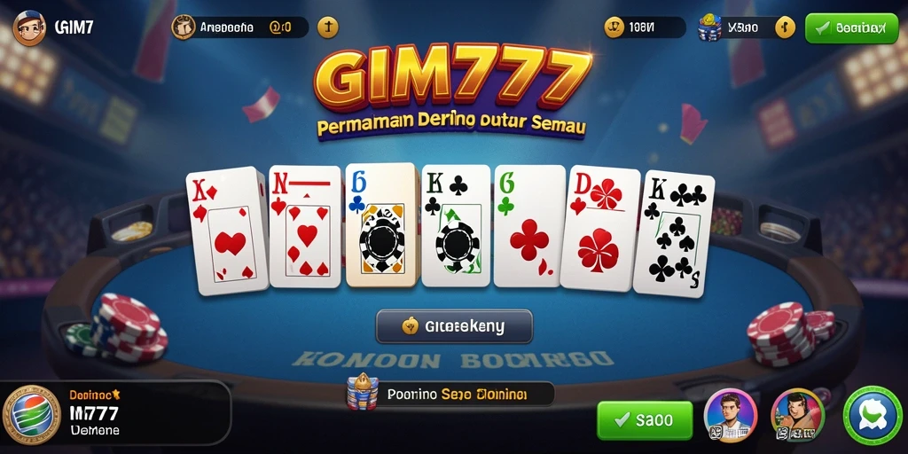 Screenshot gameplay GIM777 yang menampilkan aksi seru permainan Domino.