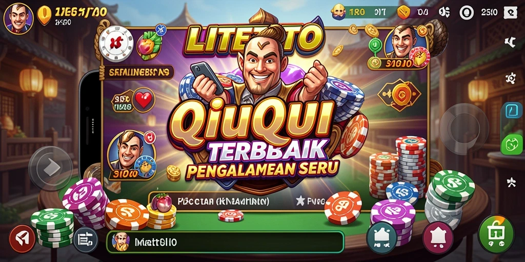 Tangkapan layar utama LITETOTO menampilkan gameplay seru QiuQiu.