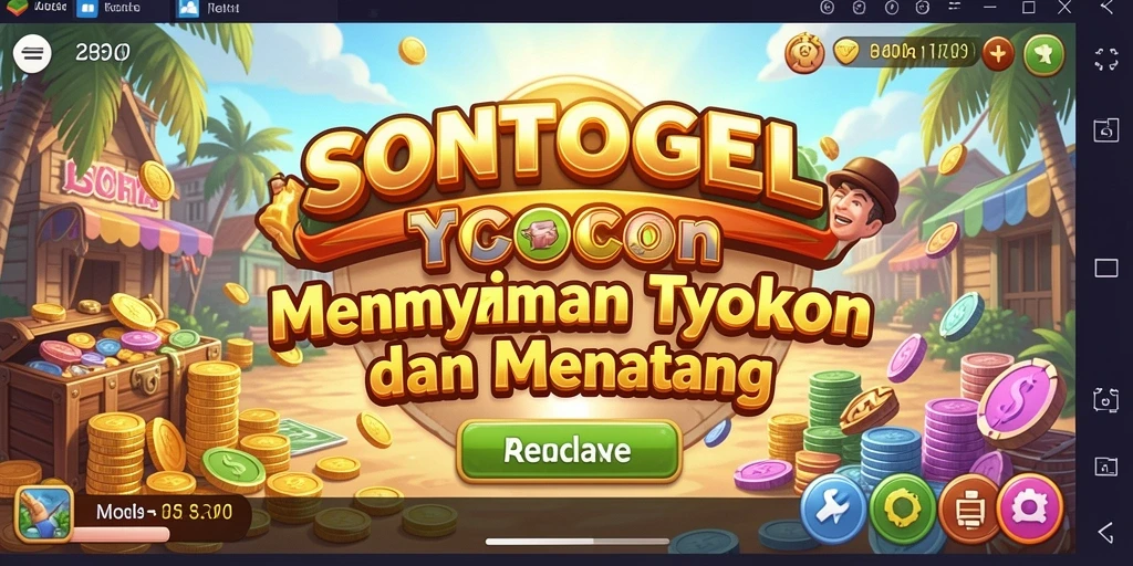 Screenshot gameplay SONTOGEL menampilkan manajemen bisnis yang seru.