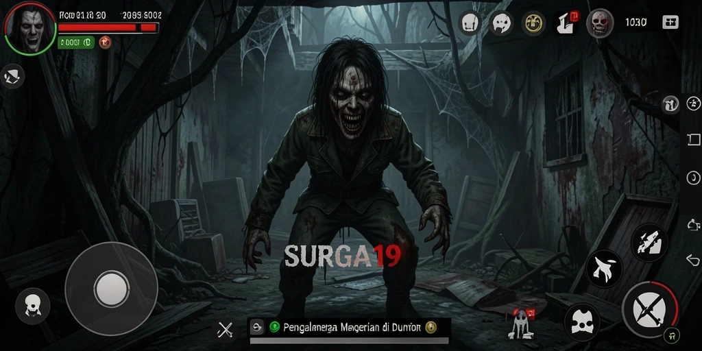 Tangkapan layar menampilkan momen menakutkan dalam SURGA19.